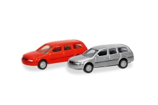Herpa 066969 - N - VW Passat Variant - rot/silber